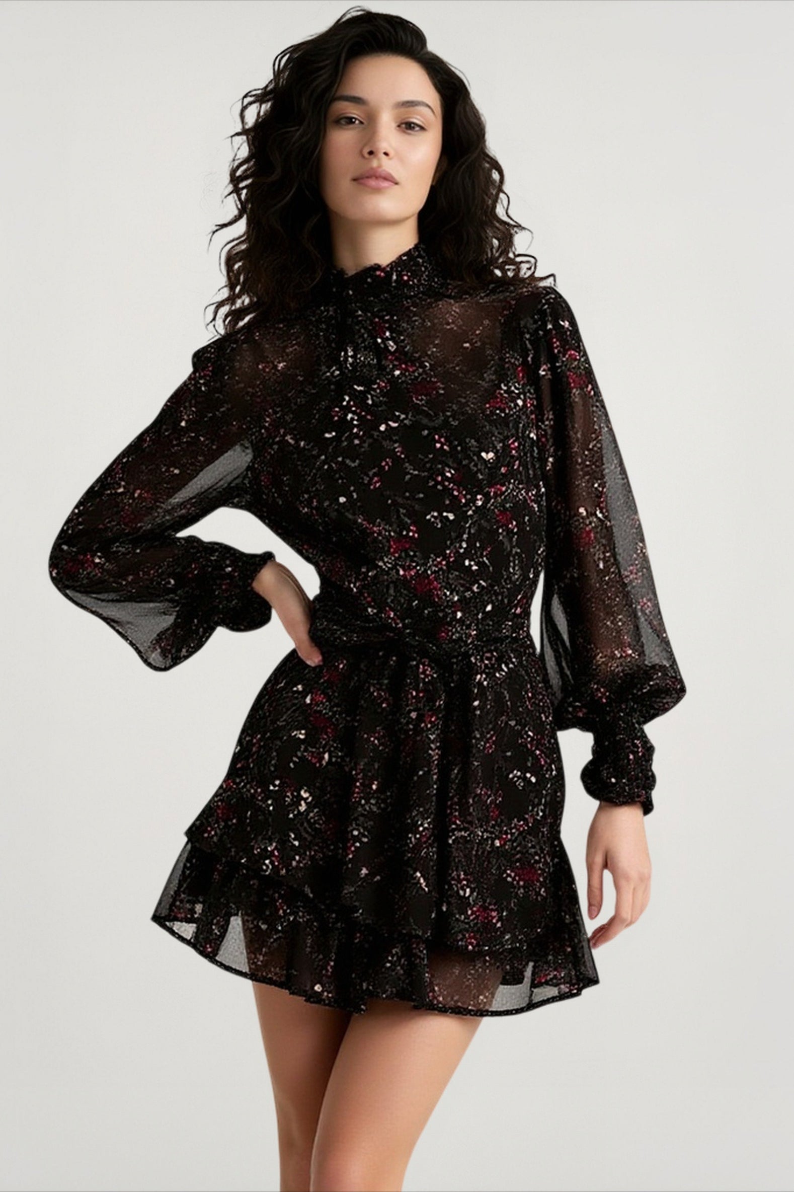 DressBetty - Spring Vintage Perspective Floral Print Dress