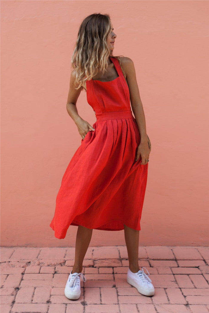 Melanie Elevated Midi Dress Premium Wardrobe Essential