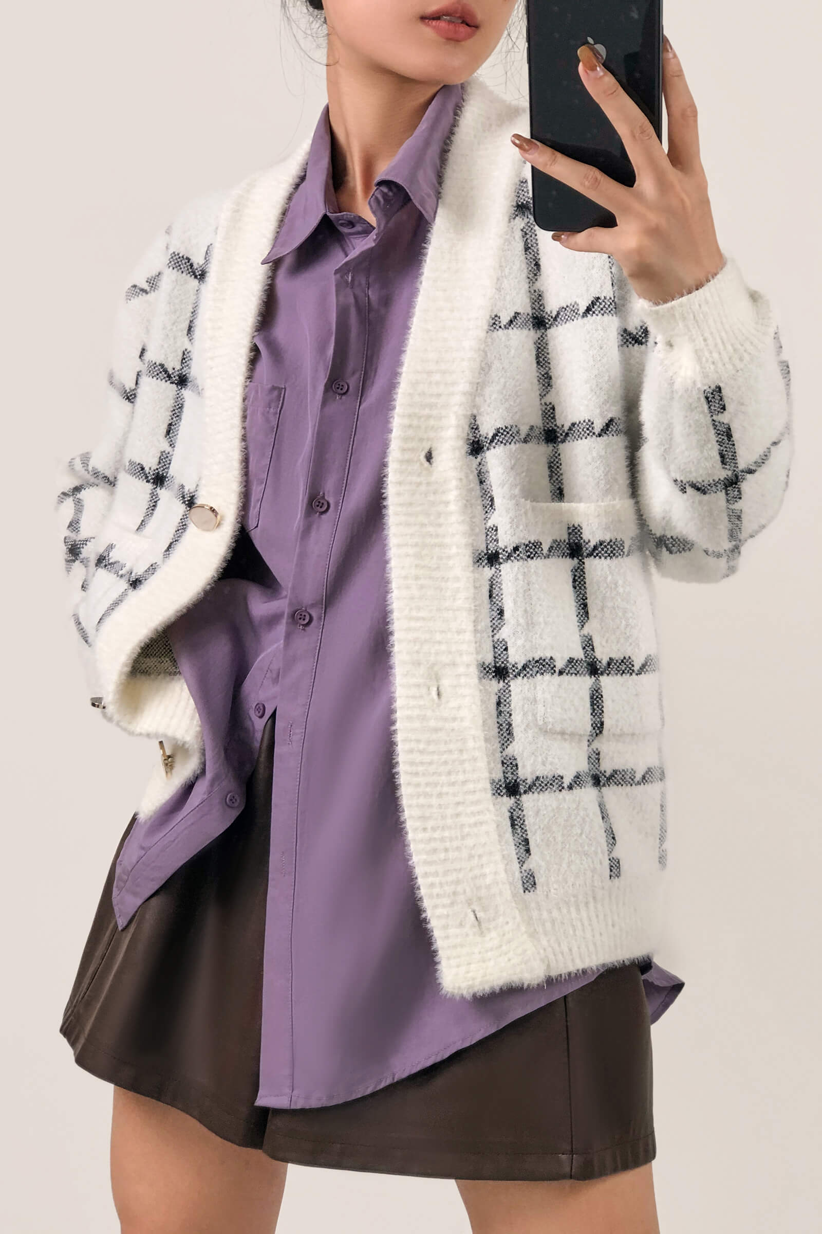 Slate Blue Long Sleeve Button Front Shirt