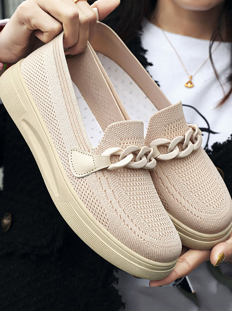 Breathable Knitting Slip On Loafers