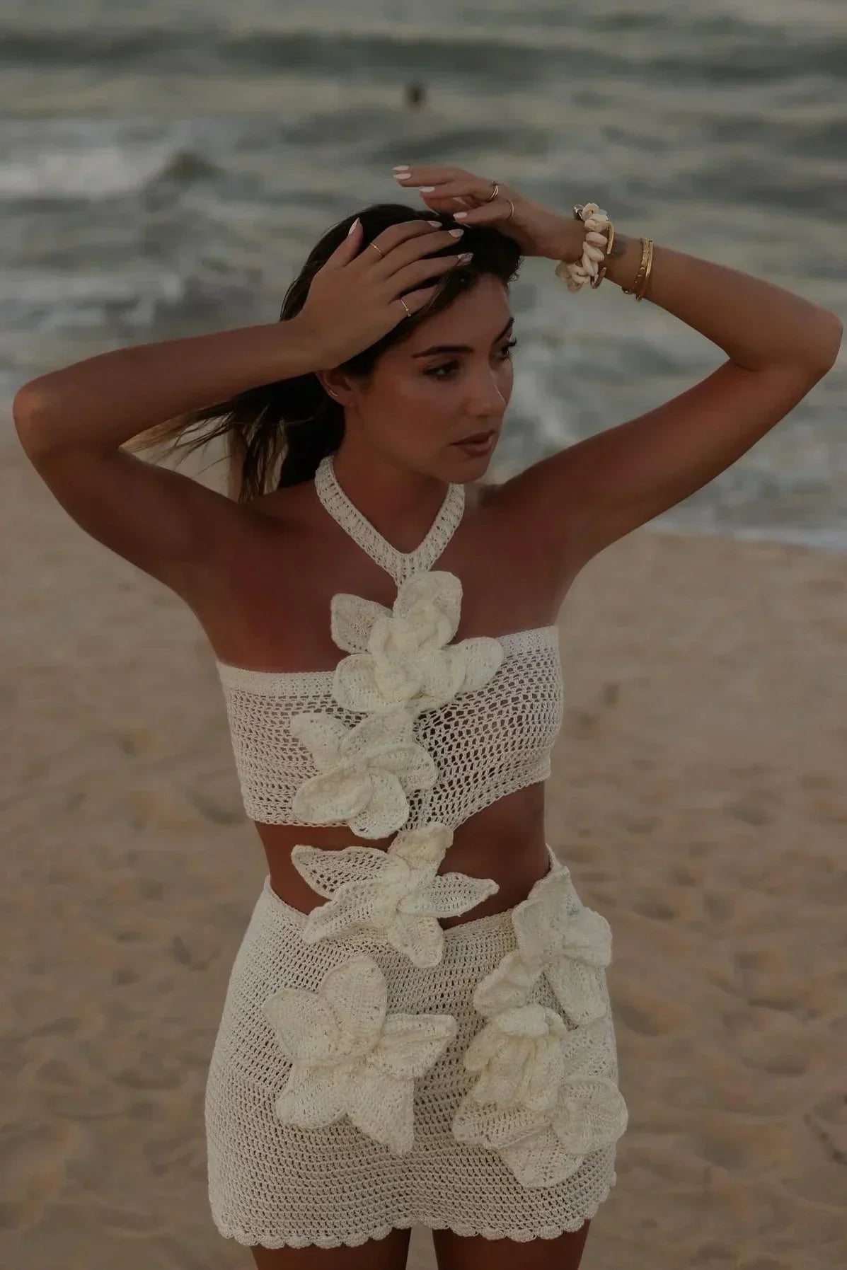 Lisandra Knit Flower Dress