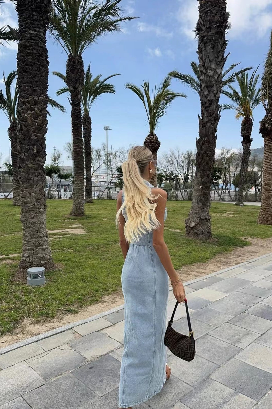 Slim Fit ButtonUp Denim Dress