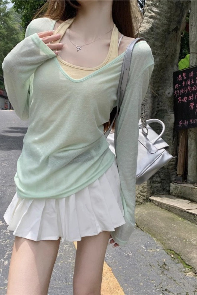 Slouchy Relaxed Long Sleeve Cover Up