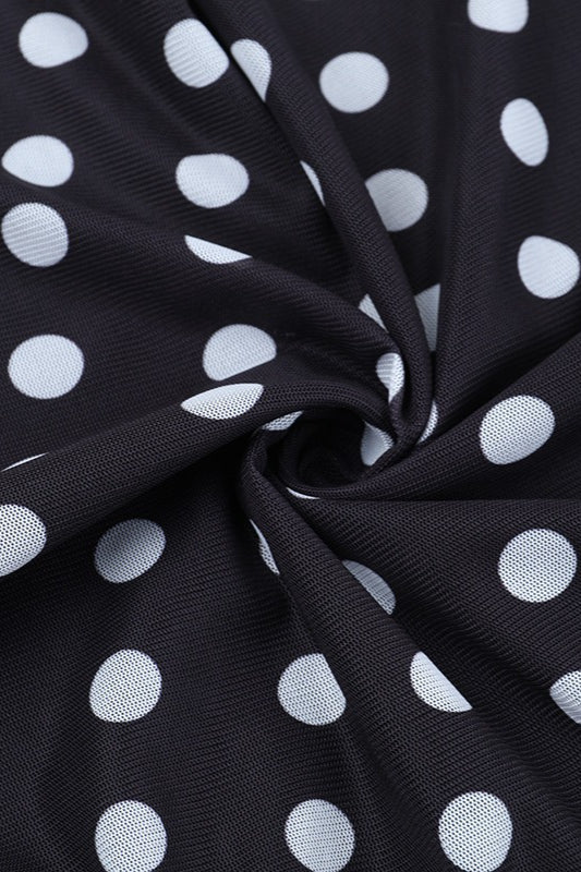 Polka Dot OneShoulder Slim Fit Crop Top