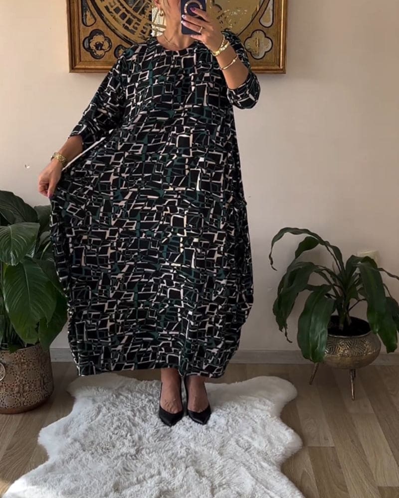 Amalia Chic Long Retro Style Dress Boutique Collection