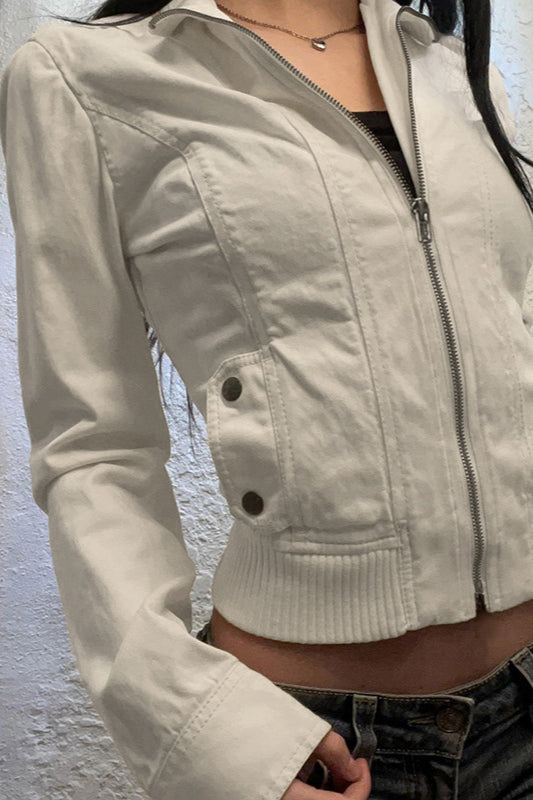 Casual TurnDown Collar Short Jacket
