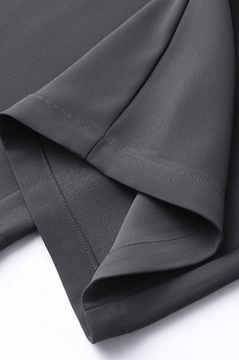Fluid High Waist Narrow Wide Leg Straight Pants