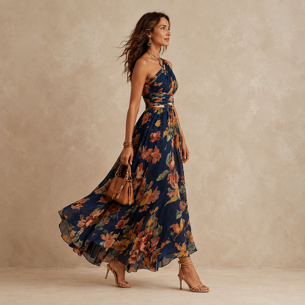 Celeste | One-Shoulder Floral Maxi 2