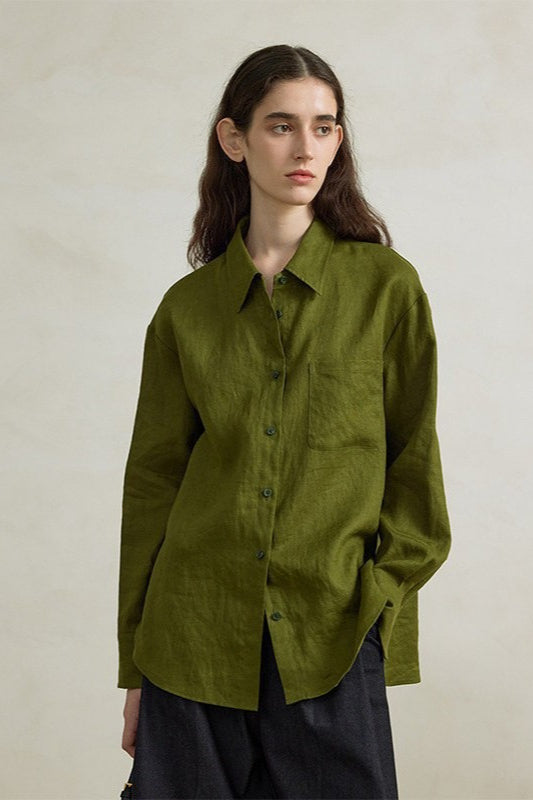 Linen Loose Fit Layering Blouse