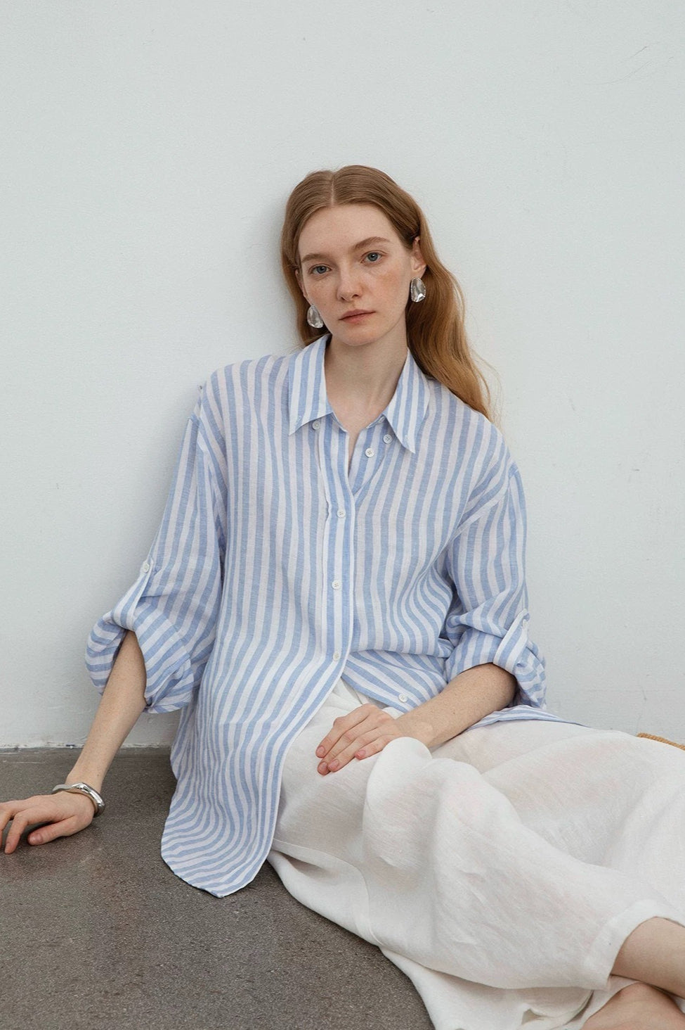 Pure Linen Vacation Blouse