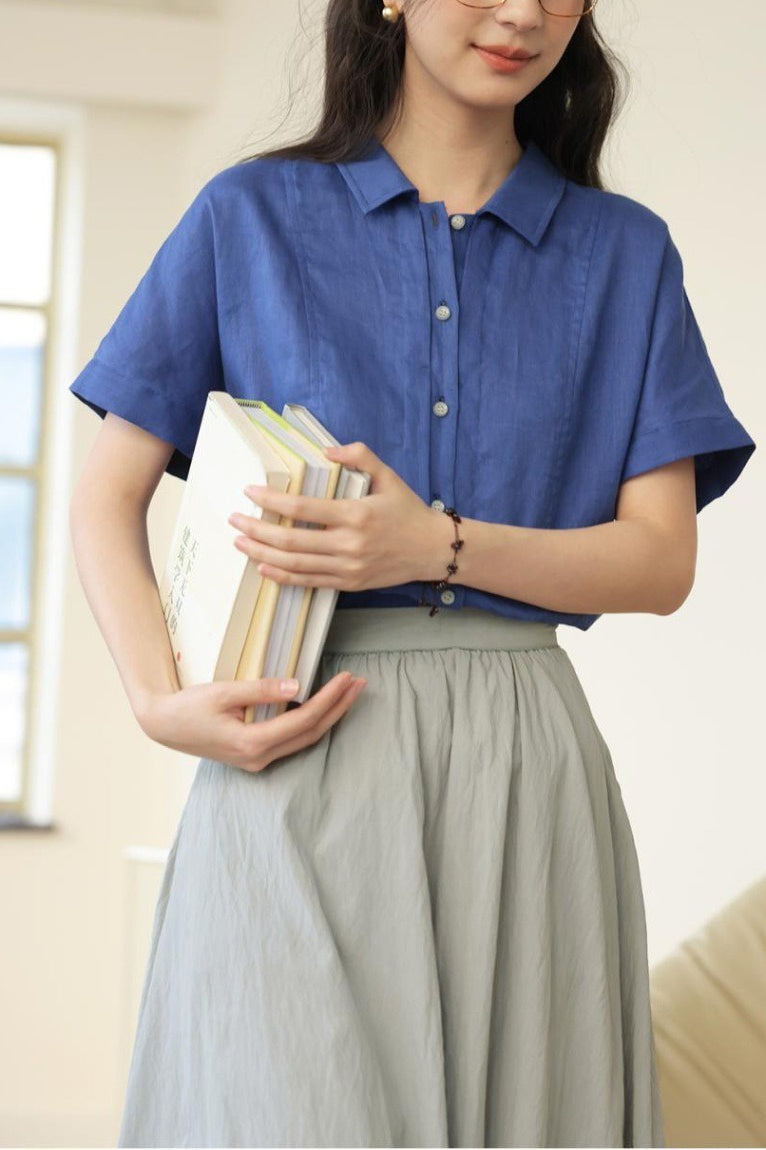 Vintage Linen Relaxed Blouse