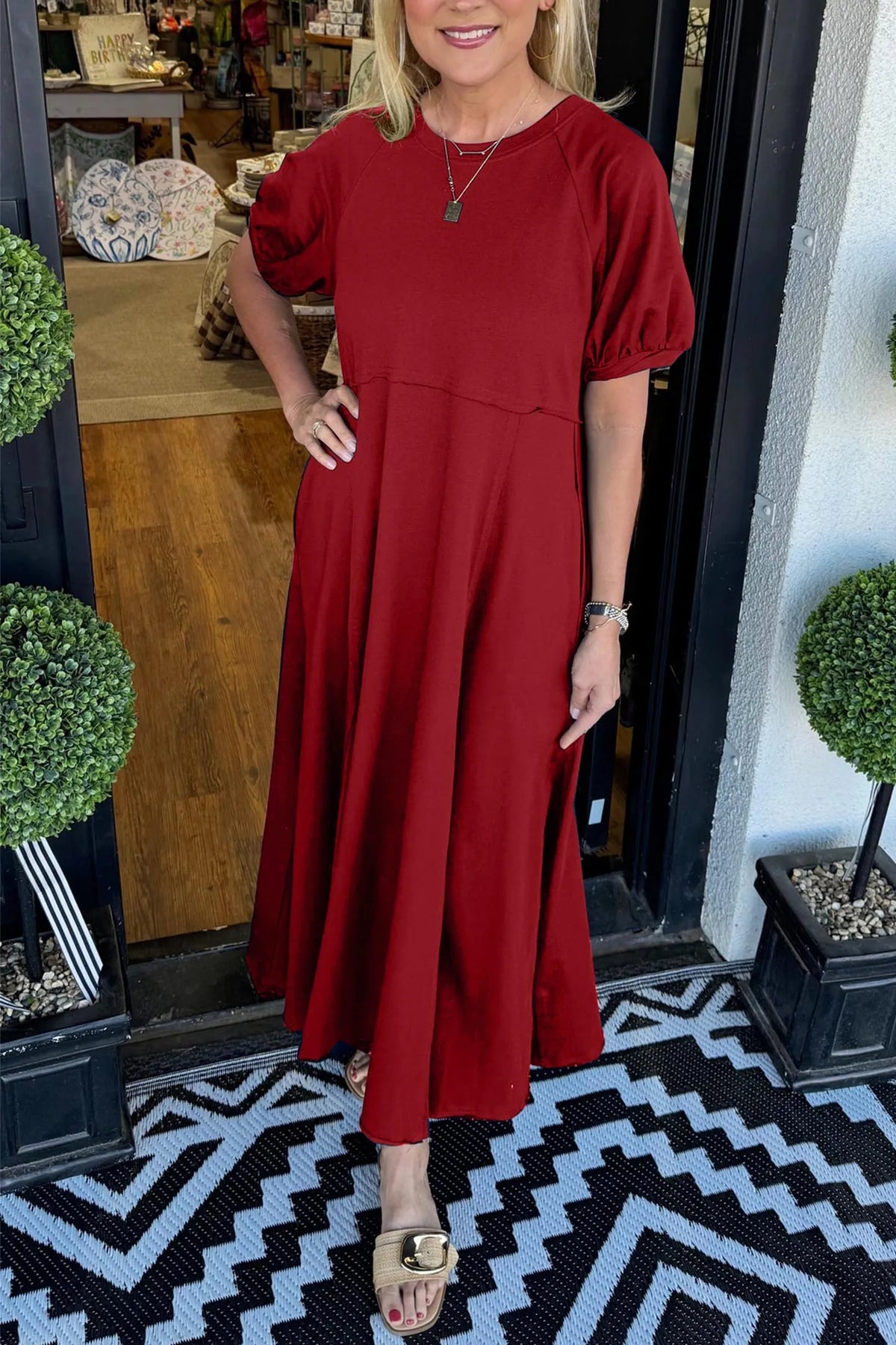 ODETTE | Puff-Sleeve Maxi for Flattering Grace and Comfort 8