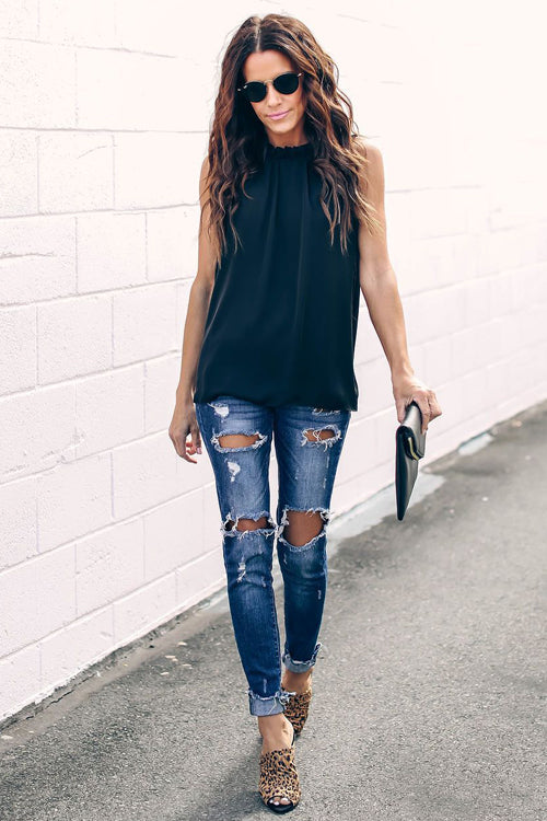 Breeze High-Neck Sleeveless Shirt - 7 Colors