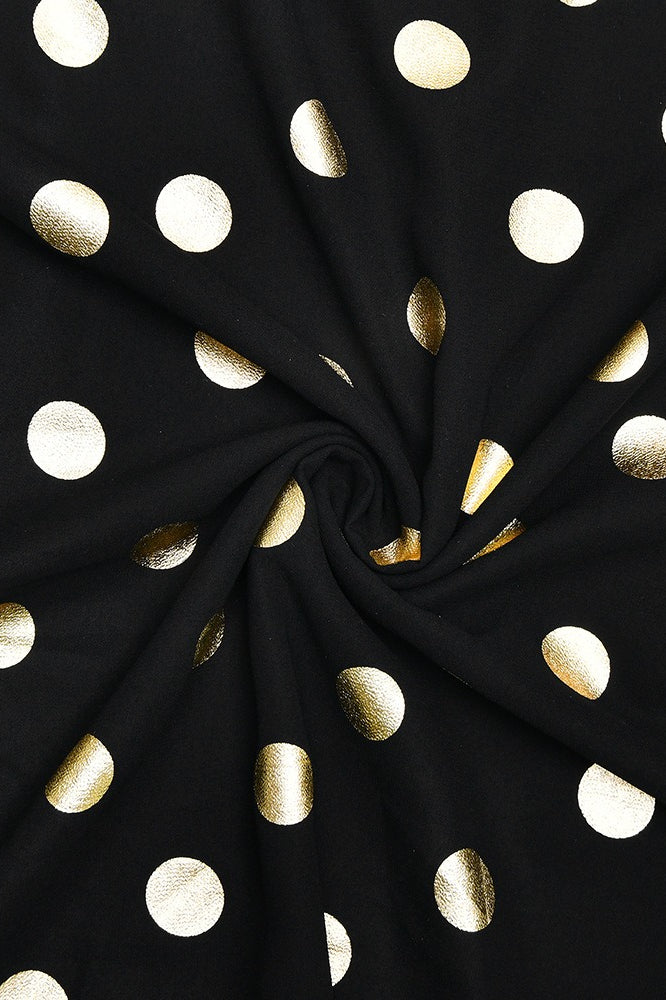 Black Polka Dot Backless Halter Maxi Dress 5