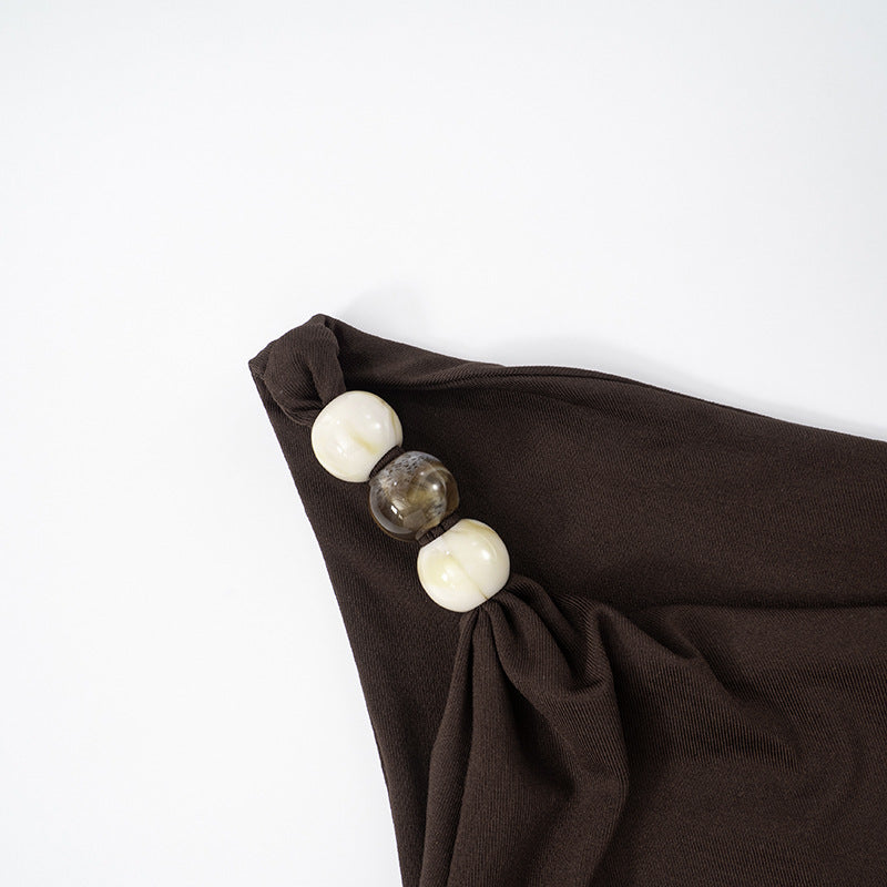 Gans Mini Dress Brown