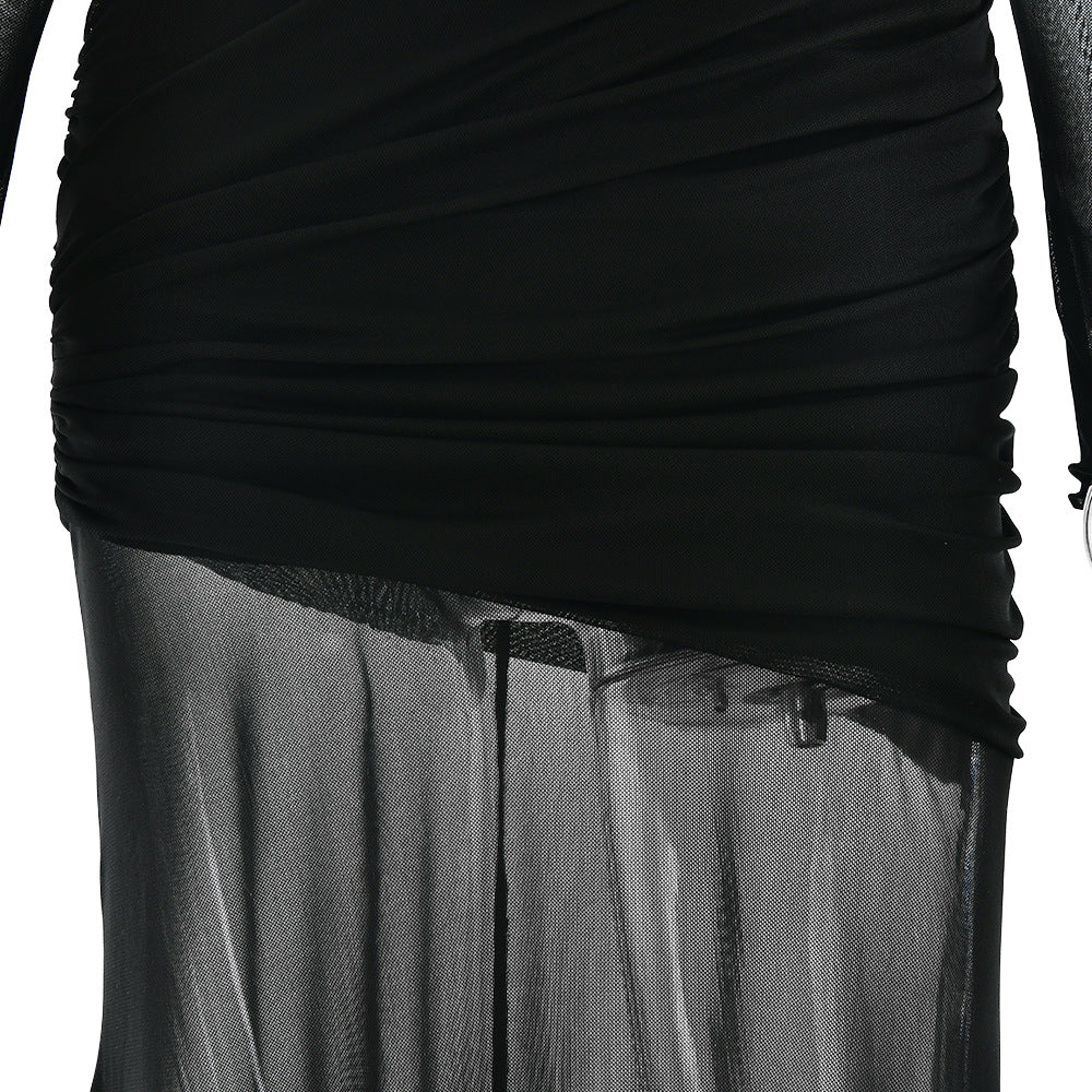 Soprano One Shoulder Dress Black