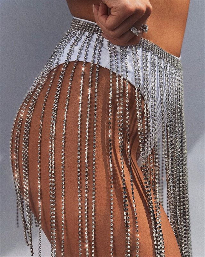 Night Gleaming Fringe Skirt
