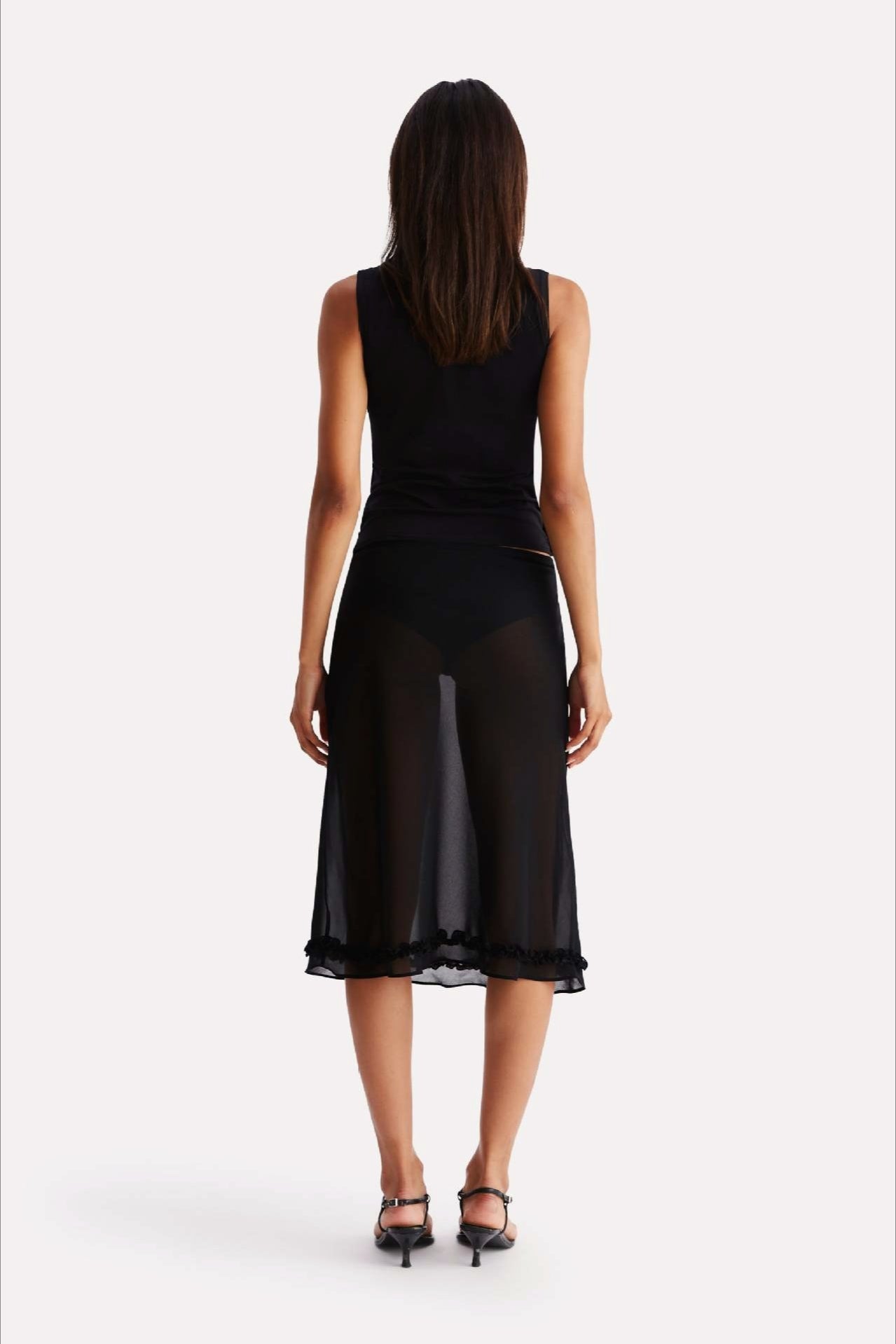 Polka Dot High Waist A-Line Skirt
