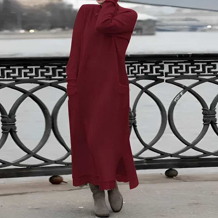 Virginia Boutique Cozy Belly Covering Dress Statement Occasion Edit