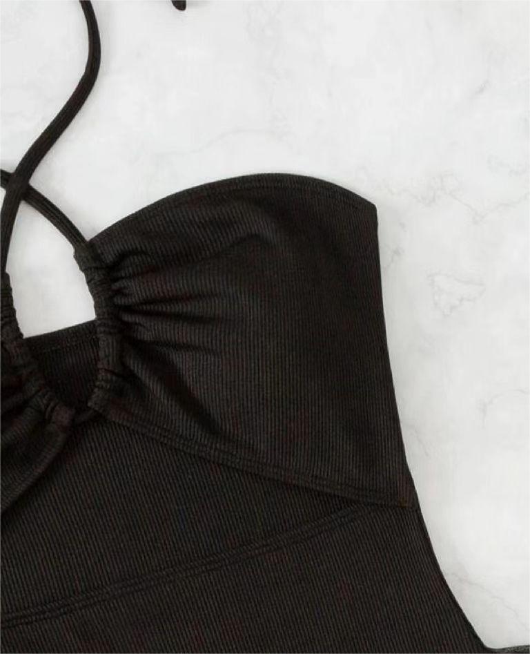 Sexy Triangle One Piece Bikini Bikini Small Pit Mesh Skirt Two Piece Women Swimsuit