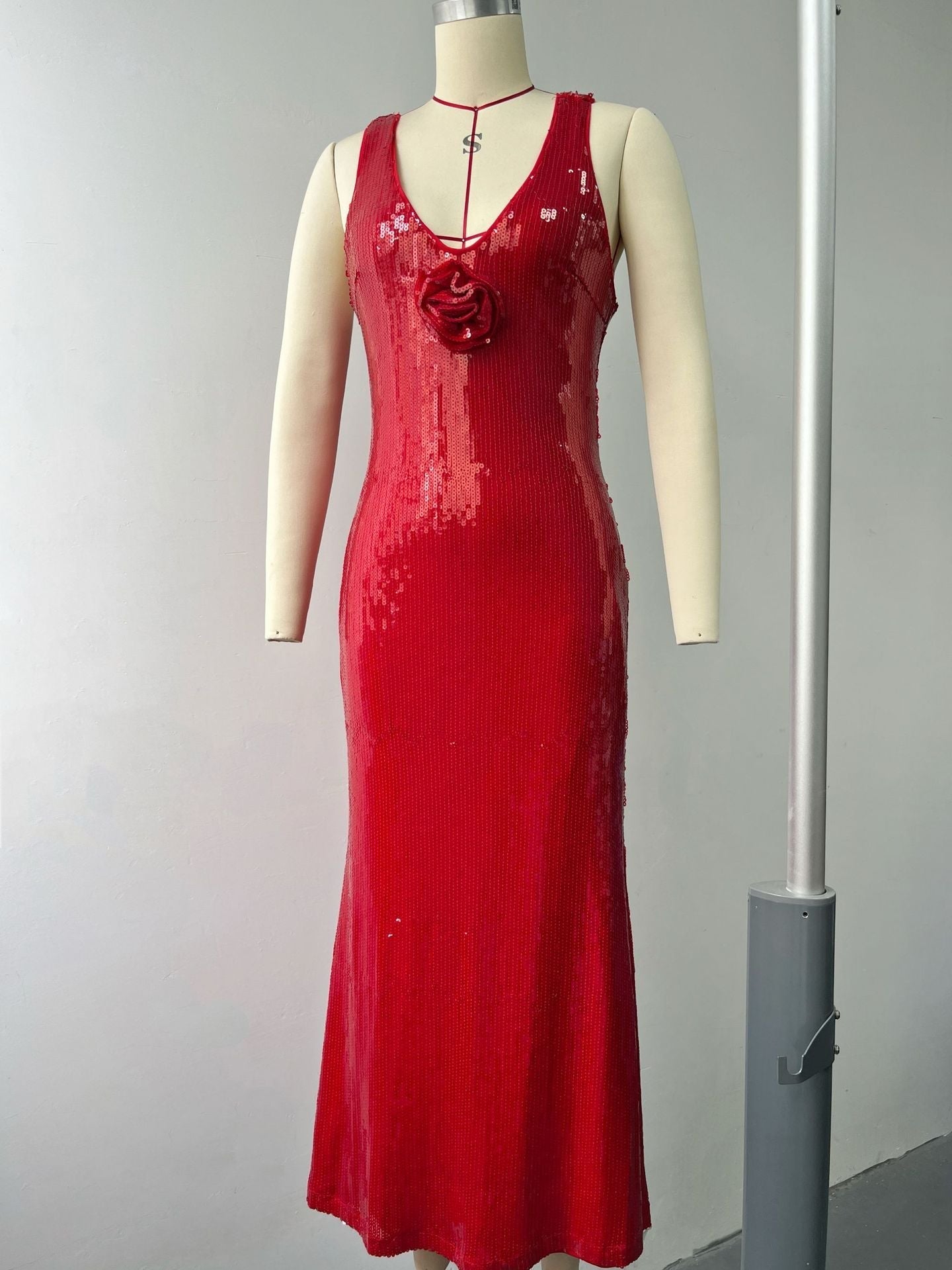 Hexed Bodycon Dress Red