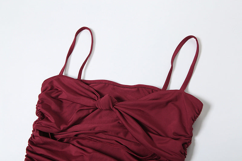 Ruffle Radiance Dress Red