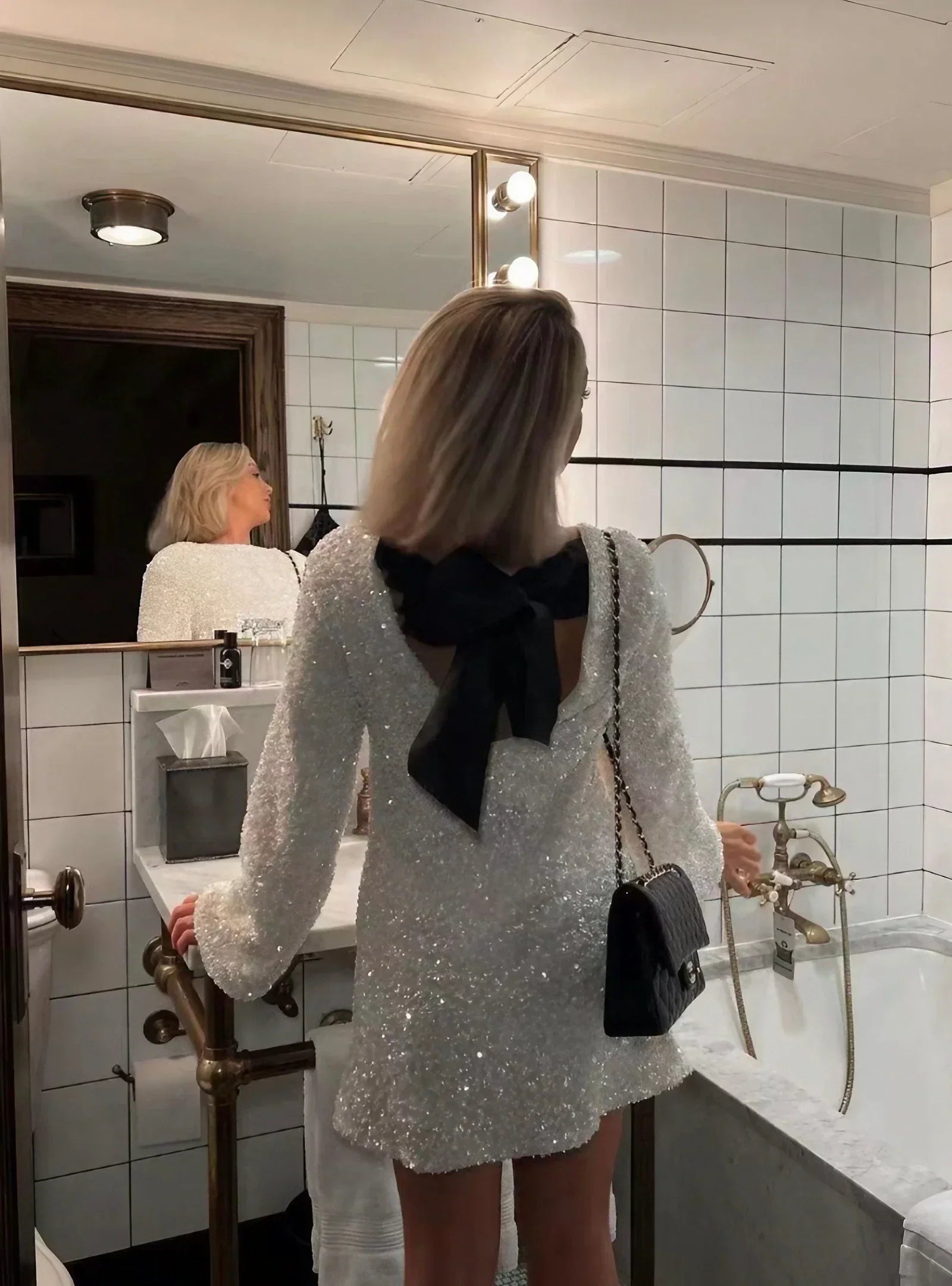 Endora Glitter Dress for Women Cocktail Hour Style