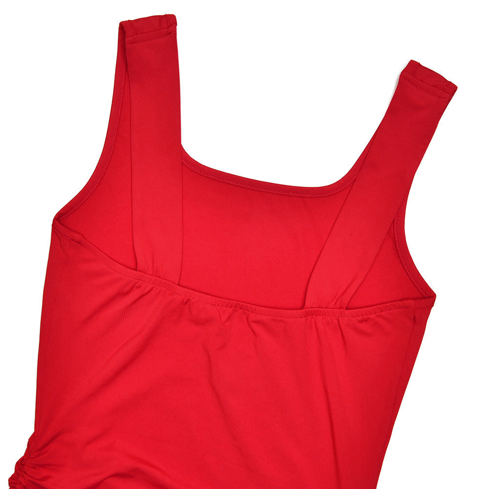 Deardorff Midi Dress Red