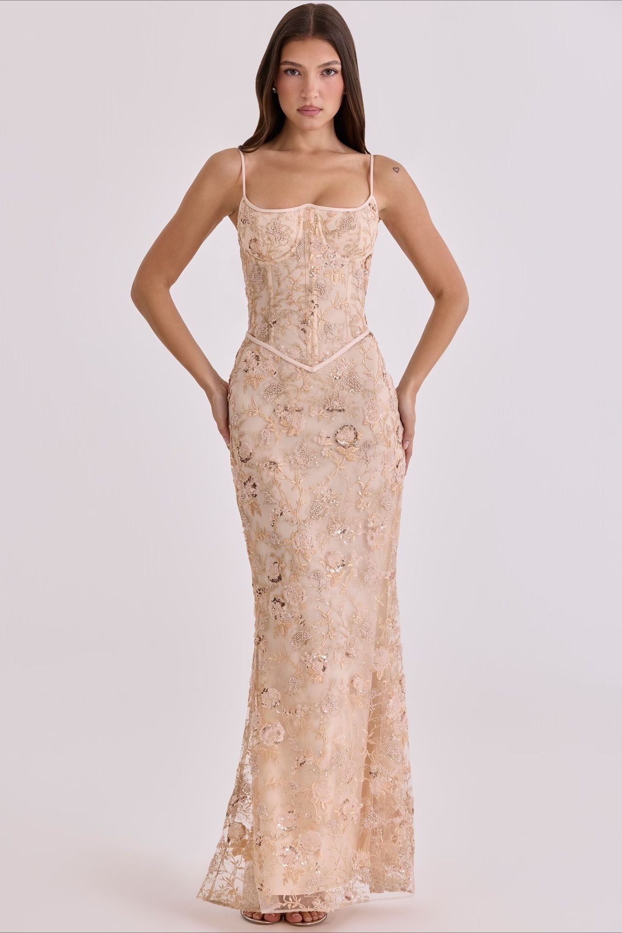 Low Cut Sleeveless Tie Back Slip Dress