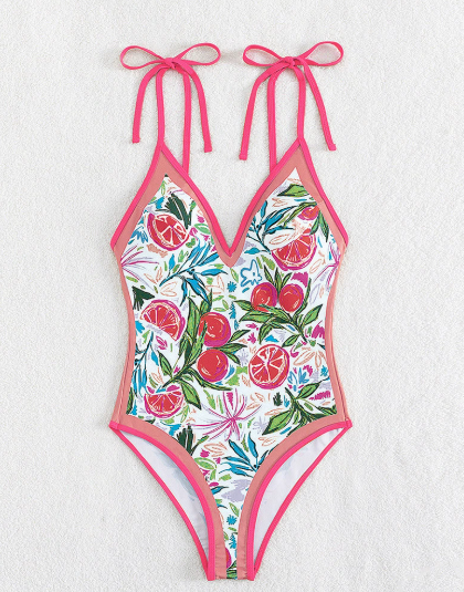 One Piece Swimsuit Women Sling Fruit Series One Piece Printing Swimsuit