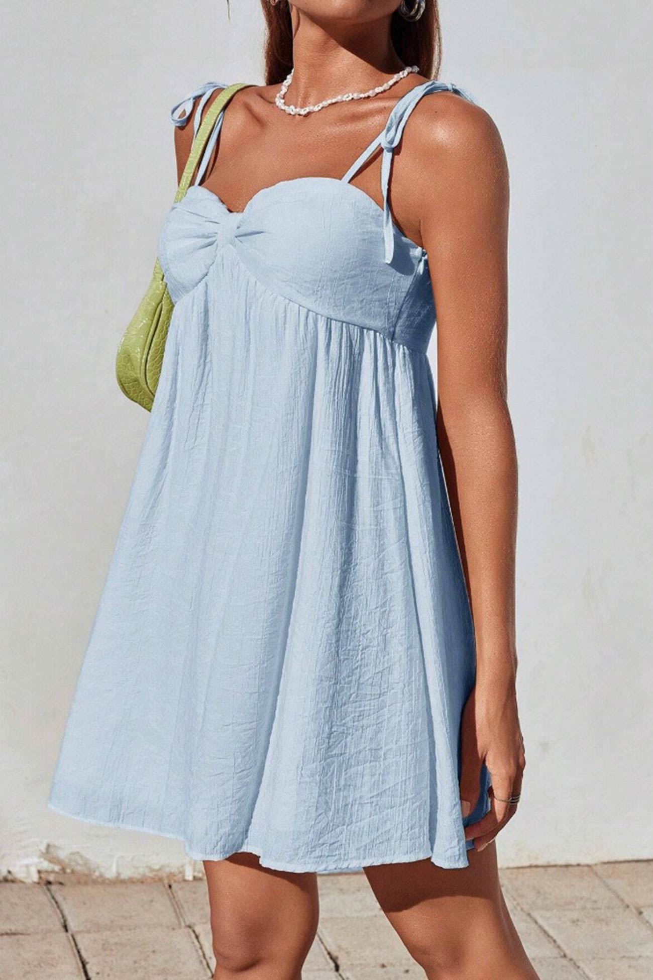 Bow Tie up Cami Mini Dress