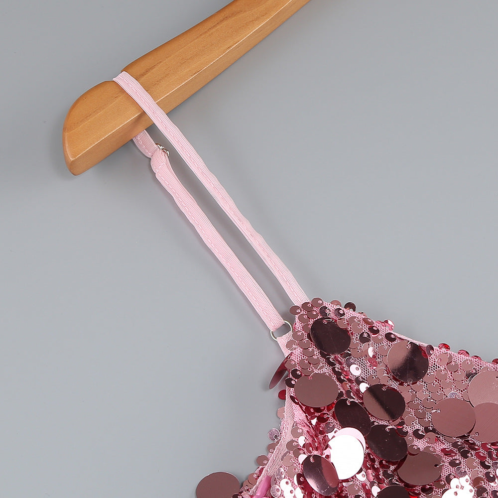 Shine On Mini Dress Pink