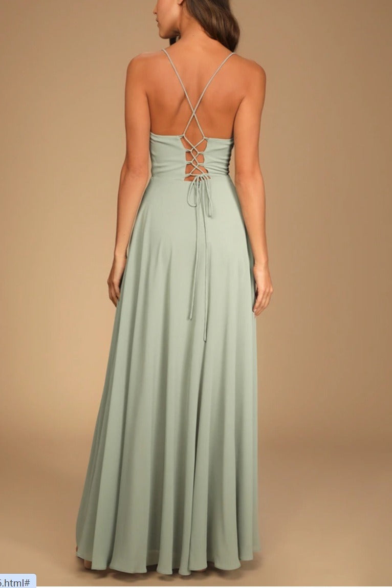 Halter Backless Maxi Dress 7