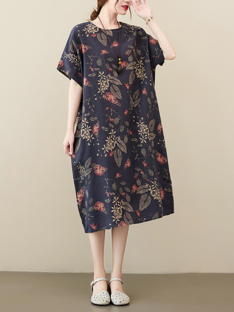 Short Puff Sleeve,Smocked Waist Fit Flare Dress