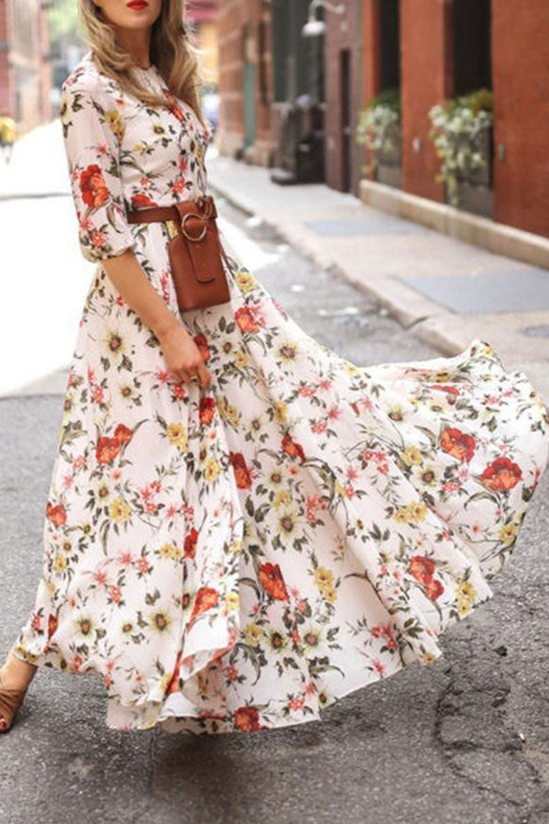 Gina Exclusive Fashionable, Patchwork Dresses with O Neck and a Line Designer Dress Edit