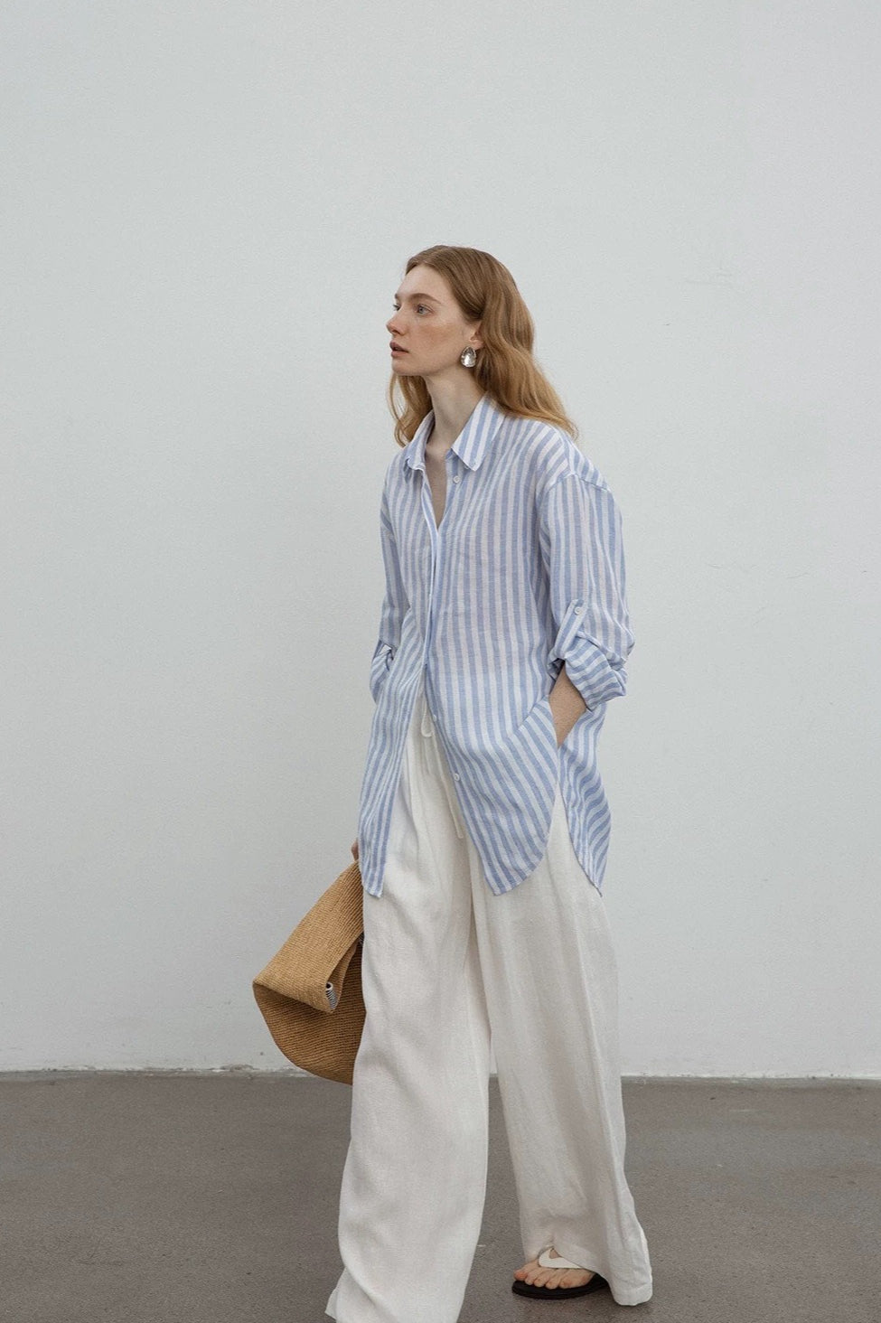 Pure Linen Vacation Blouse