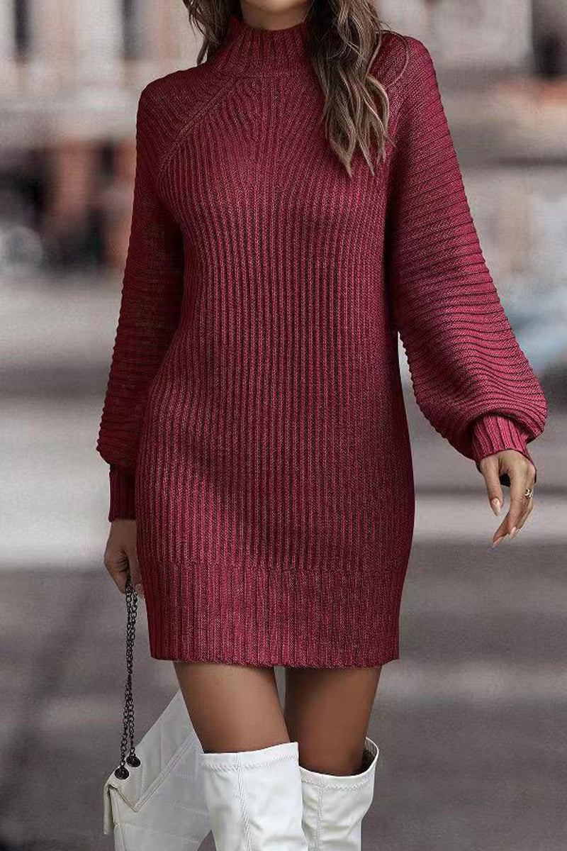 Zara Casual Solid Patchwork Dress with Vintage Inspired Everyday Styling