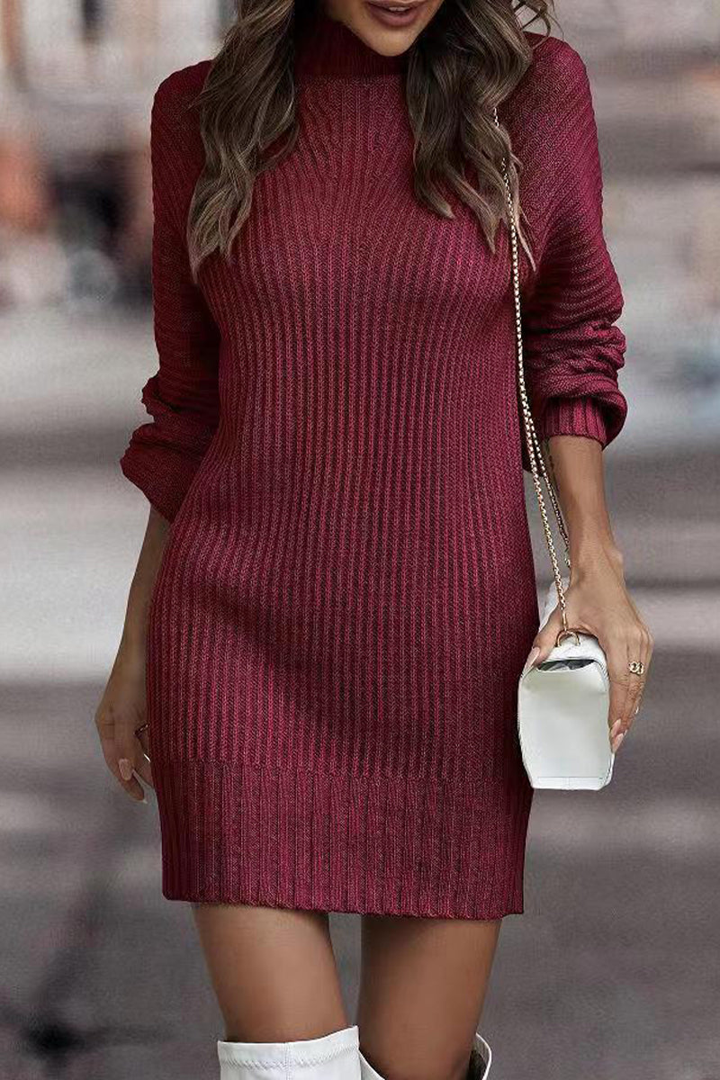 Zara Casual Solid Patchwork Dress with Vintage Inspired Everyday Styling