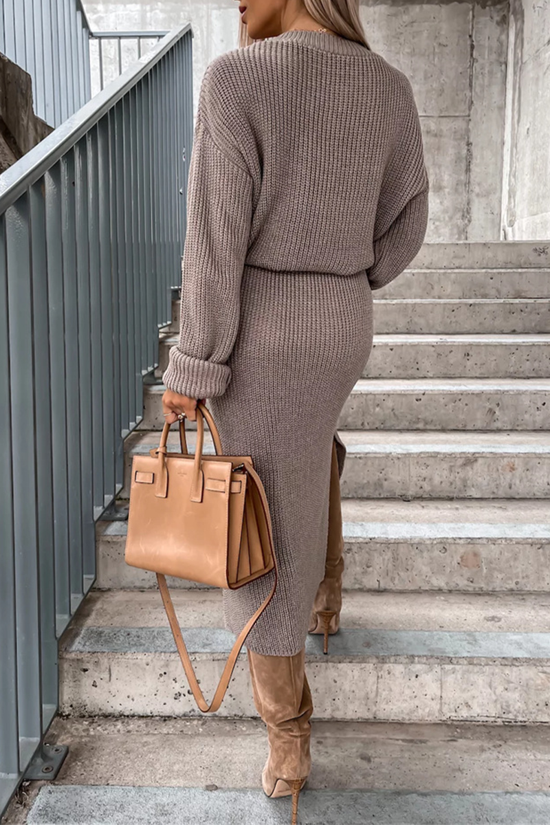 Camille Elegant Simple Plain Dress with Minimalist Everyday Styling
