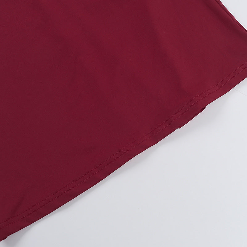 Horres Midi Dress Maroon