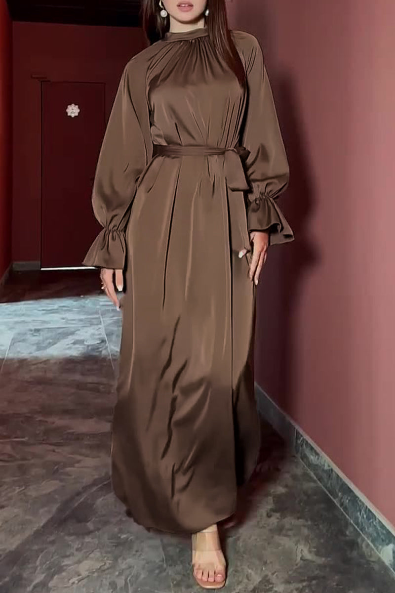 Ainhoa Elegant Solid Color Urban Dress with Premium Casual Styling