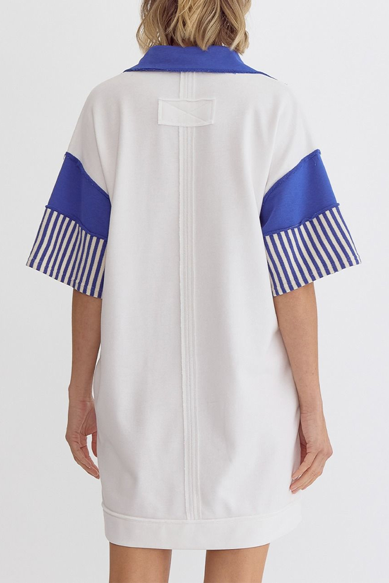 Encarni Casual Striped Pocket Dress with Relaxed Fit and Modern Casual Wear