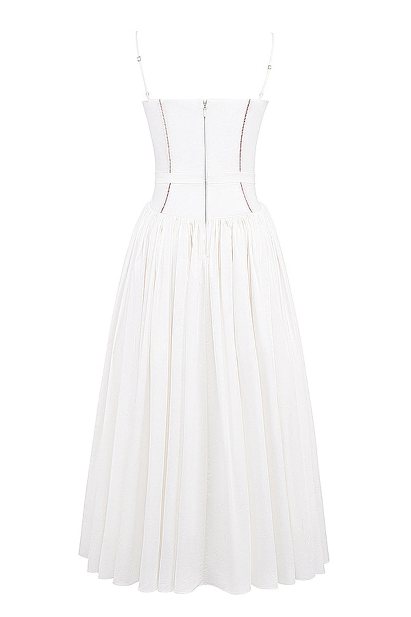Johana Boutique Patchwork Sling Dresses with Square Neckline Evening Wear Edit