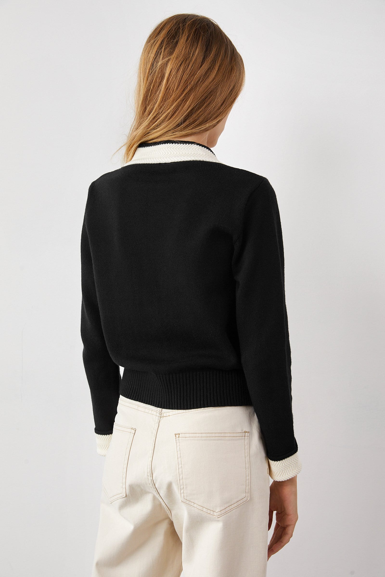 Adelyn Black Pocketed Cardigan