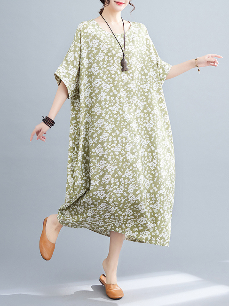You're My Destiny Round Neck Kaftan Dress