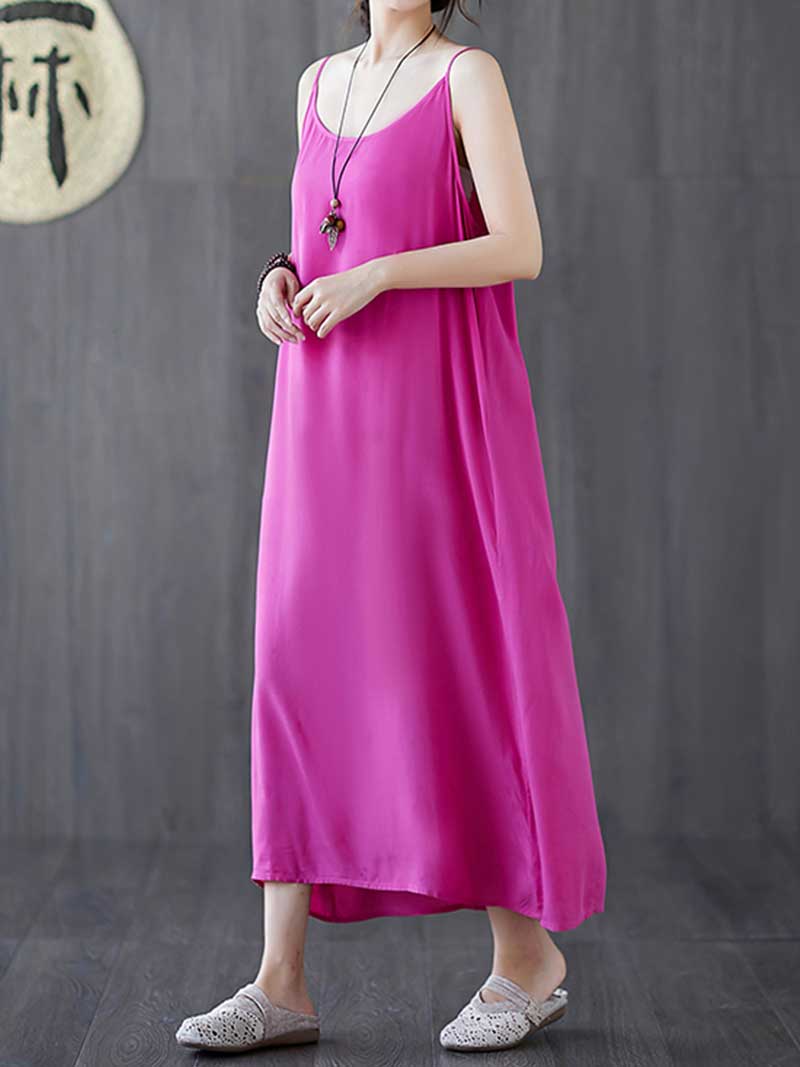 Plain Cotton Slip Dress