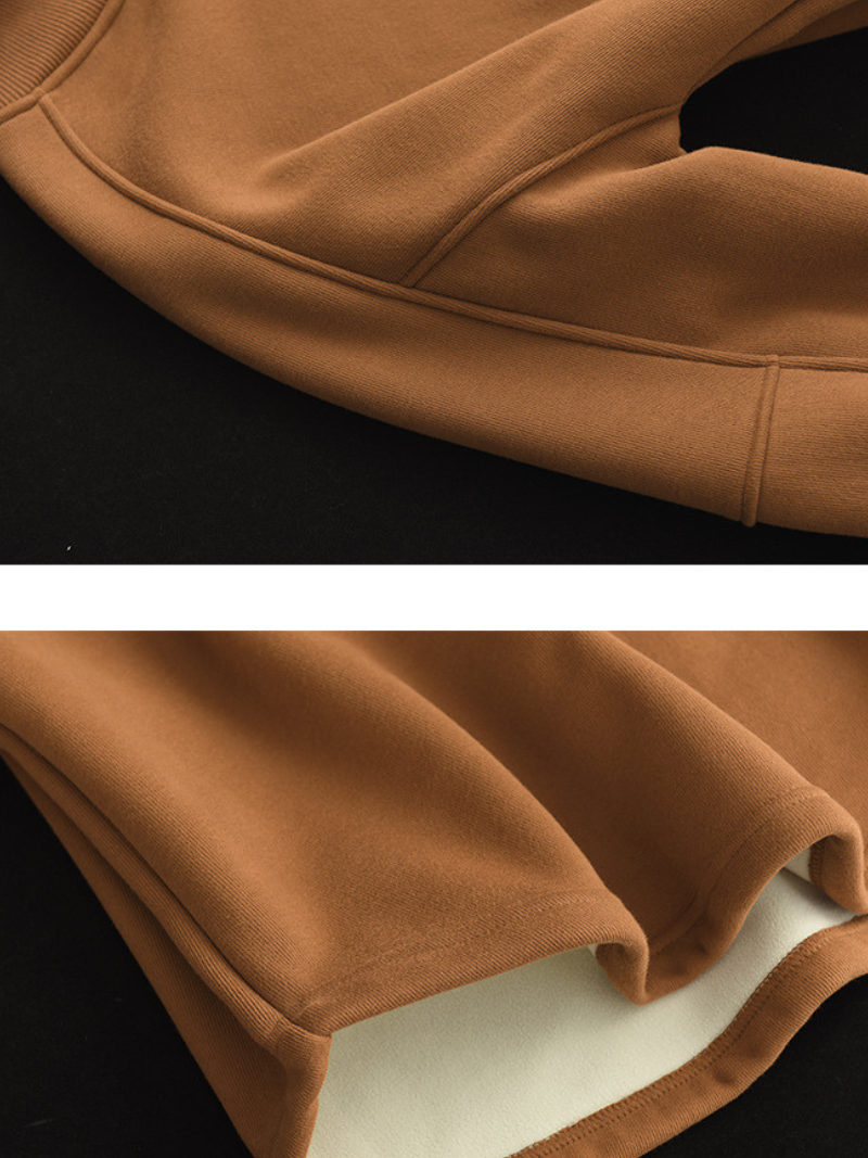 Mock Neck Long Sleeve Fleece Loose Pullover Sweatshirt 6