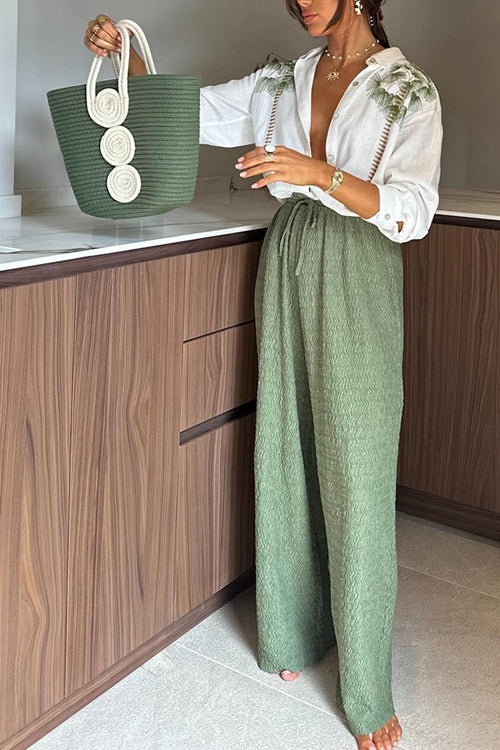Daily Vibe Long Sleeve Shirt Set