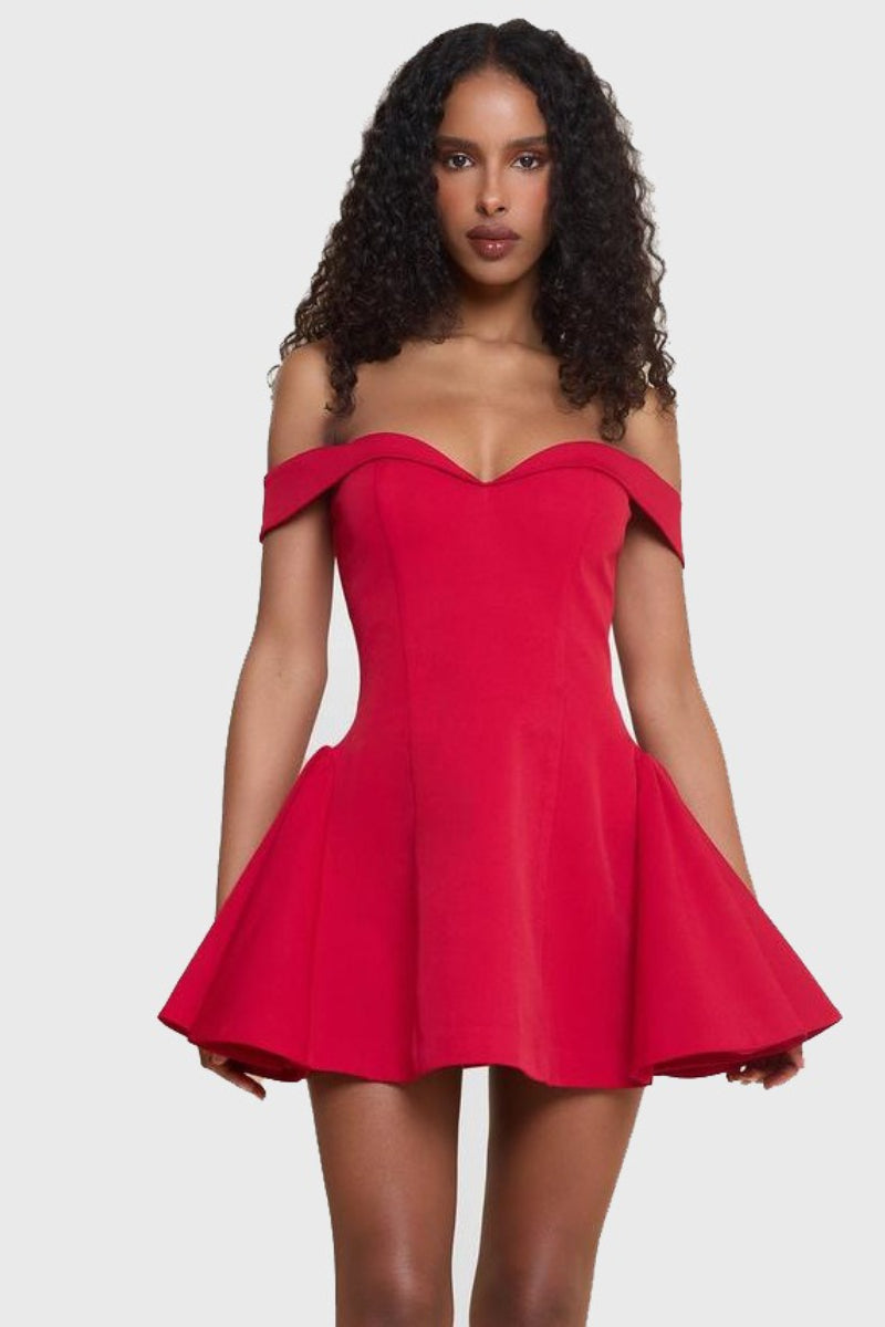 Strapless Off Shoulder Ruched Mini Party Dress