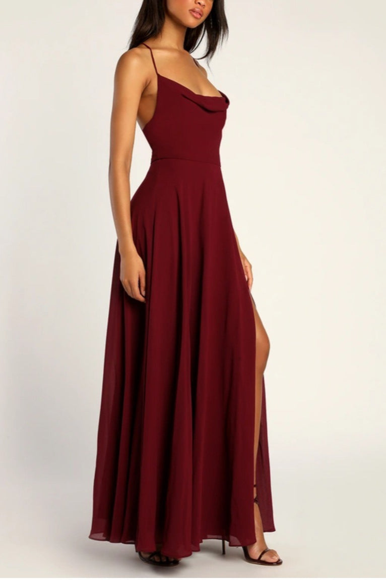 Halter Backless Maxi Dress 3